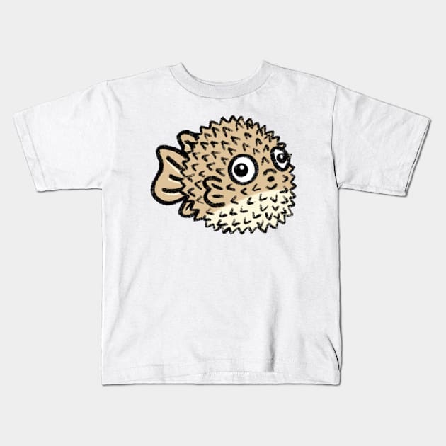 Pufferfish Kids T-Shirt by Reeseworks